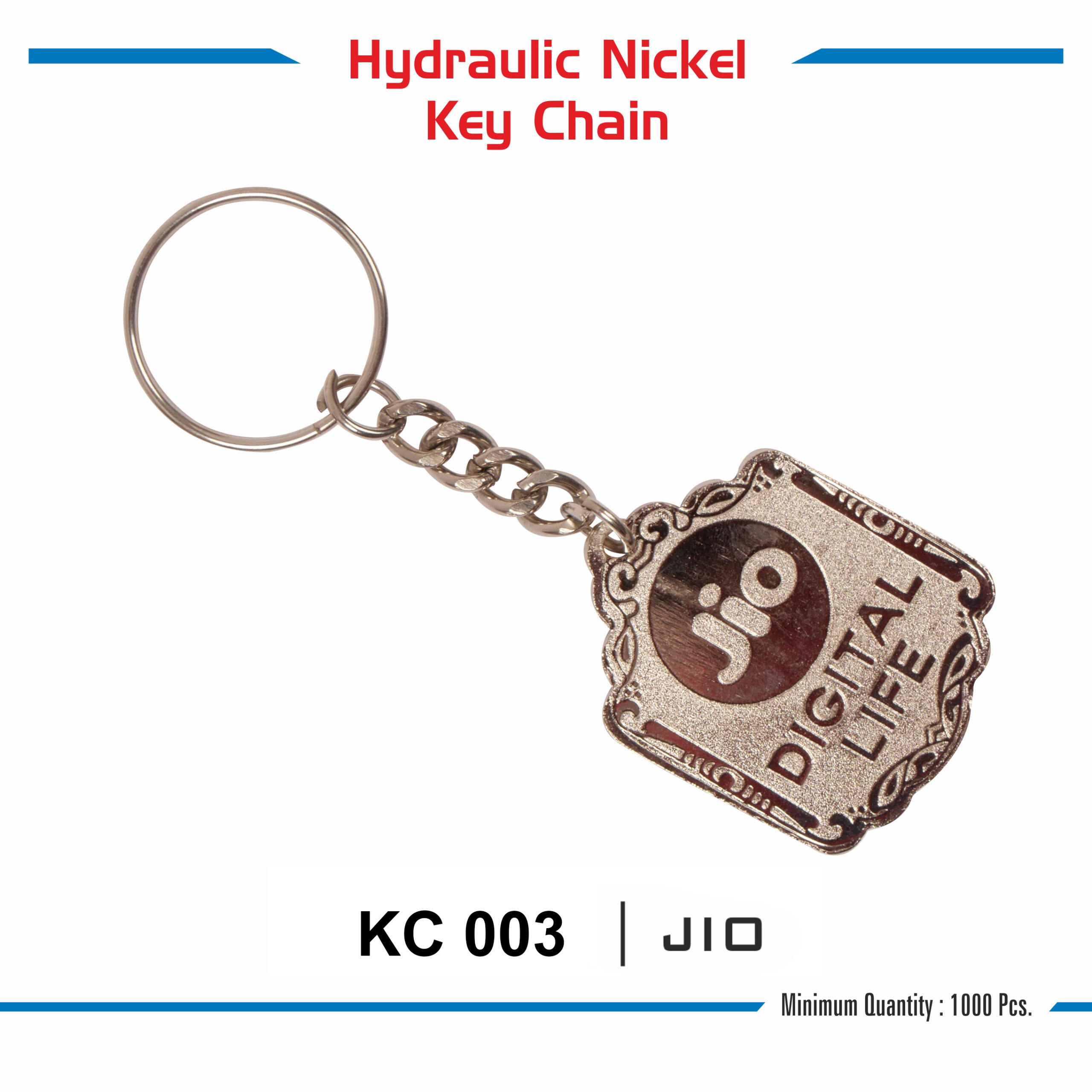 Rectangular key ring of metal and plastic (IP14074111) - Promotionway