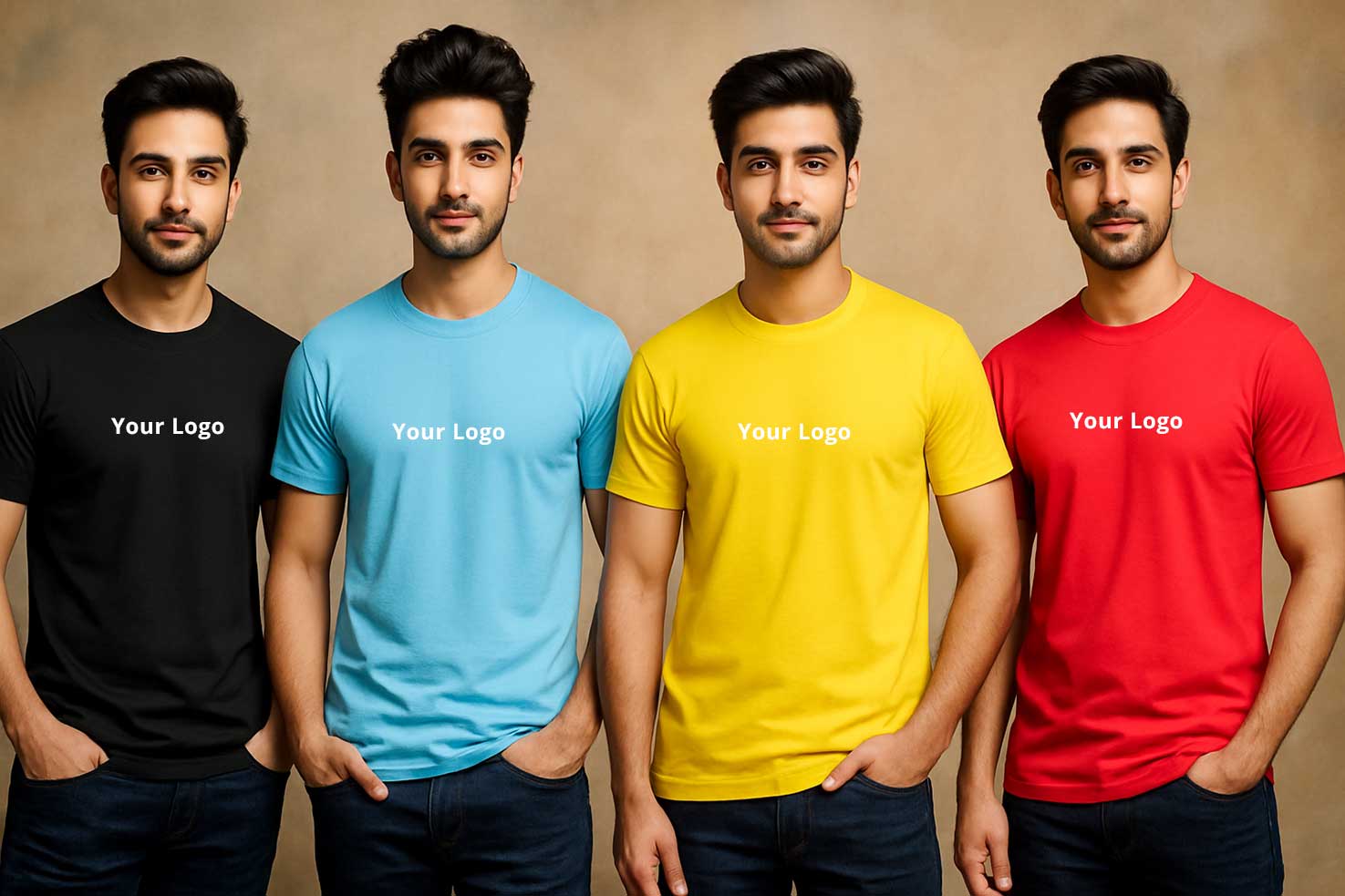 round neck tshirt multiple colors fashion banner