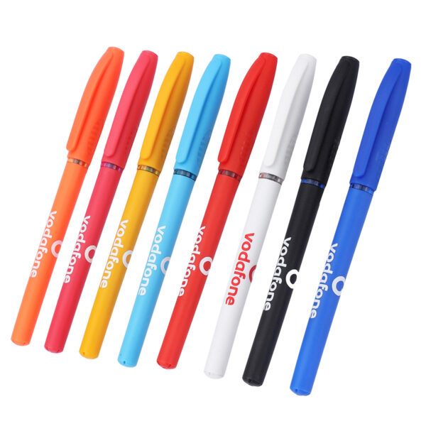 Personalised Pens Bulk Multi-Colour Plastic Custom Promotional Pen with  Cap Annaya Creations