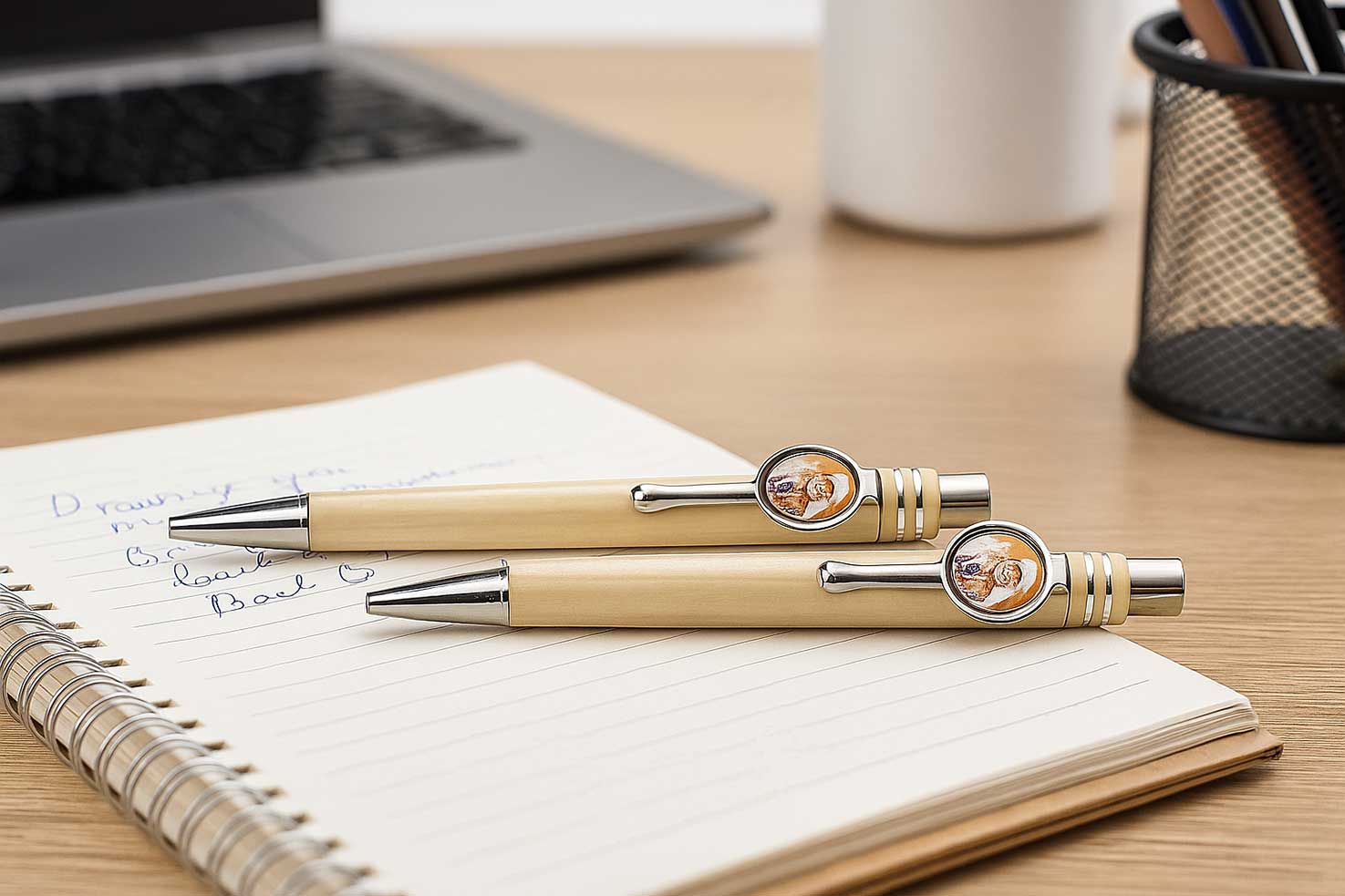 Personalised Wooden Look Pens with Photo | Bulk Orders