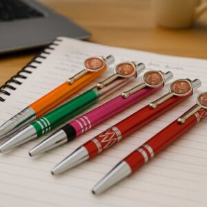 Custom Promotional Personalised Pen Displayed on Office Table