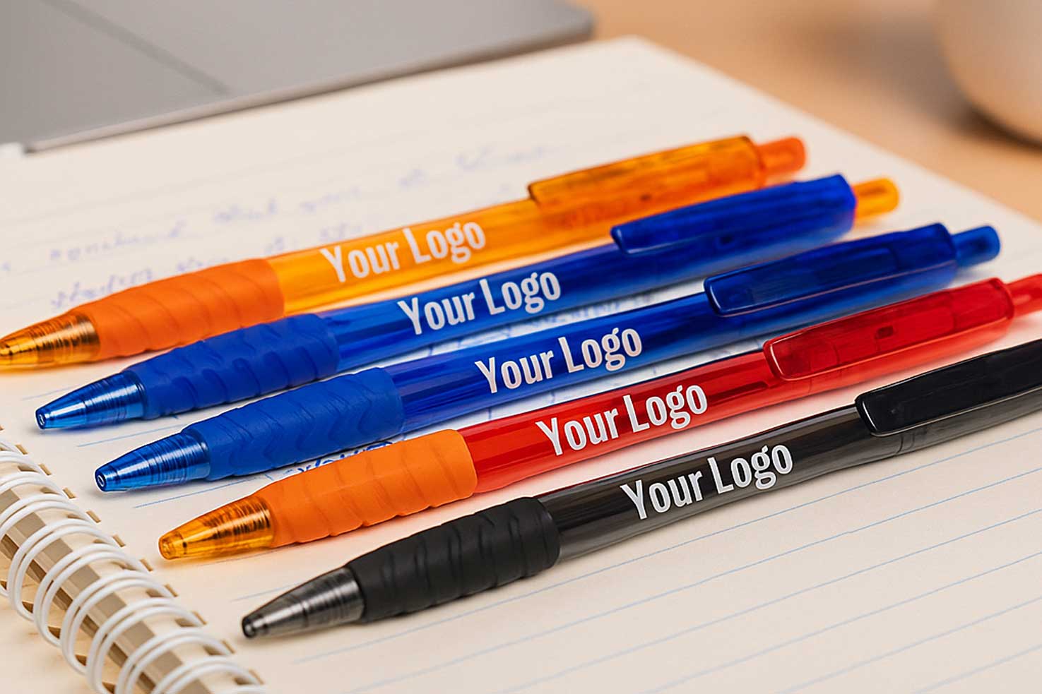custom-promotional-Personalised Pen Displayed on Office Table