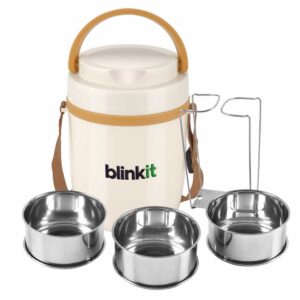 Custom Logo Lunch Box Supplier – Inner Steel Insulated 3-Container Set (LB-26A Carry 3)