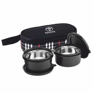 Microwave Safe Lunch Box in Bulk – Black 2×400ml Mini Bite (LB-41B)