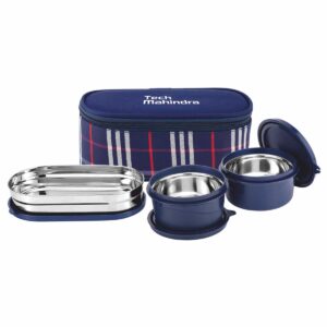 Promotional Lunch Box in Bulk – Microwave Safe 3-Container Set with Carry Case (LB-42A Meal Mate)