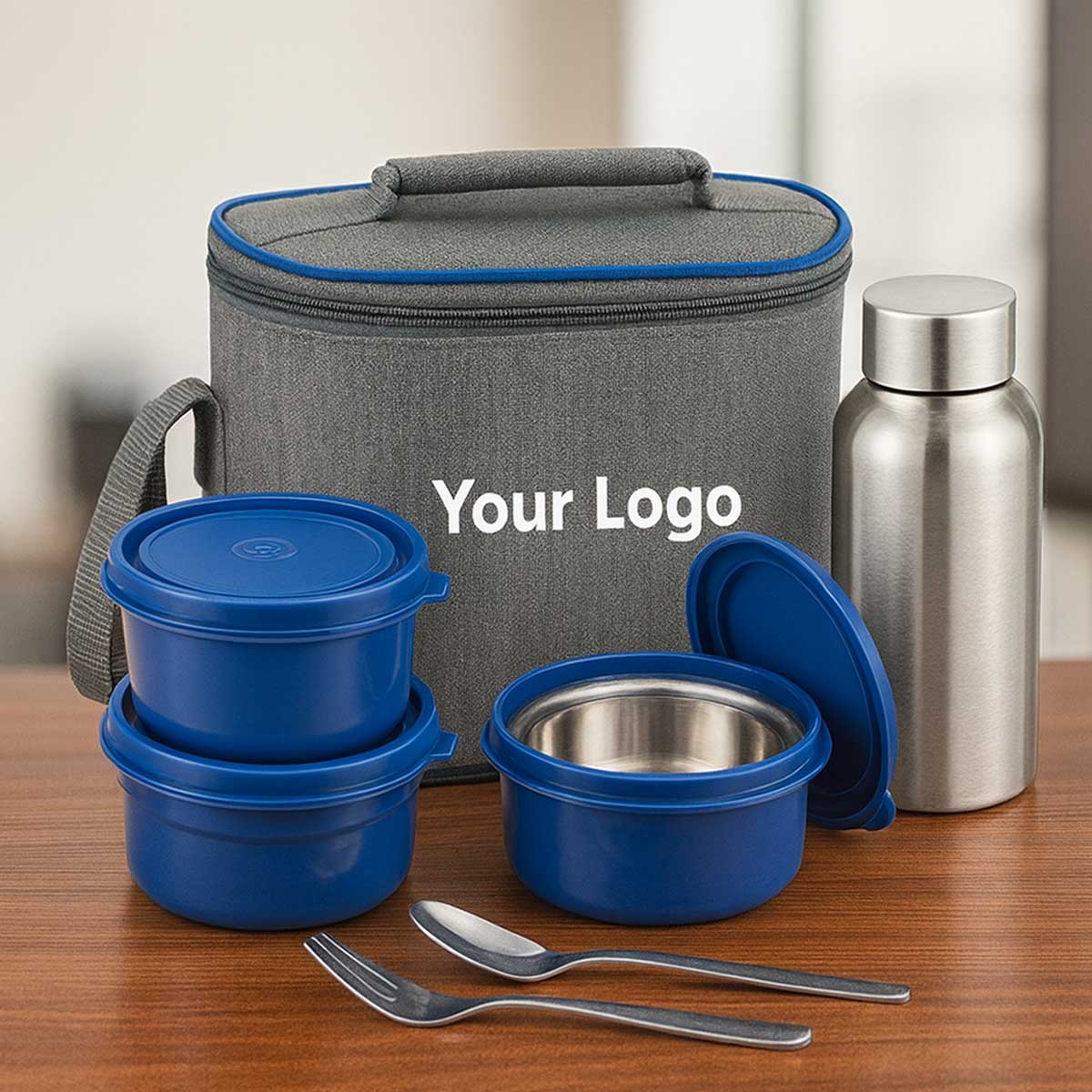 Bulk Custom Printed Lunch Box – Microwave Safe Set with Bottle