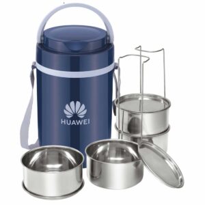Wholesale Branded Lunch Box Manufacturer – Inner Steel 4-Container Insulated Set (LB-34A Carry 4)
