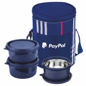 Promotional Lunch Box in Bulk – Microwave Safe 3-Container Set with Carry Bag (LB-5A Executive)