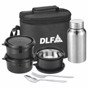 Wholesale Branded Lunch Box Manufacturer – Microwave Safe 3-Container Set with Bottle & Bag (LB-40A Savor)