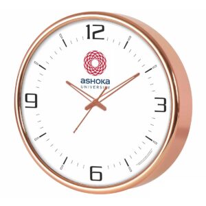 Modern 12.5" Round Rosegold Wall Clock for Corporate Branding