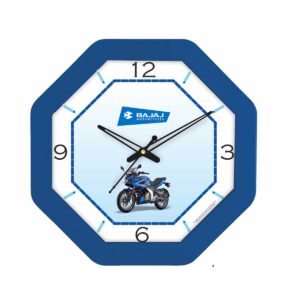 Distinctive 11.25" Octagon Promotional Wall Clock in Blue Matt