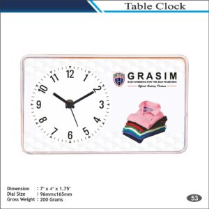 Custom Logo Table Clock for Corporate Gifting & Branding