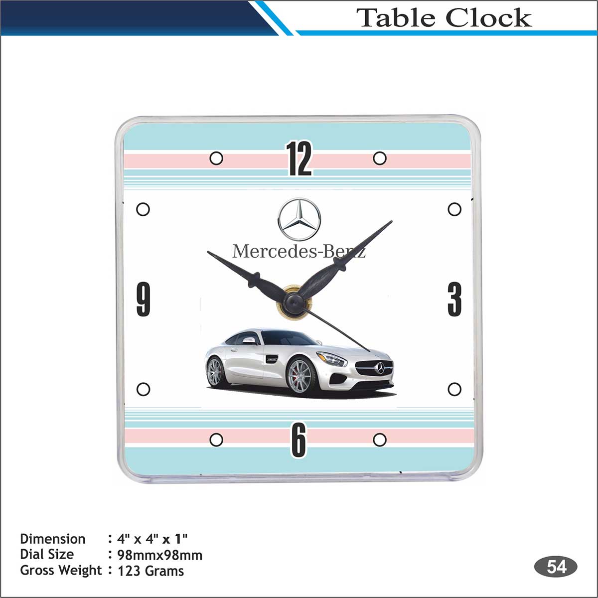 Custom Square Table Clock | Corporate Gifting & Branding