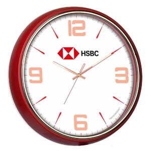 Premium 14.5" Round Custom Branding Wall Clock with Dual Foiling