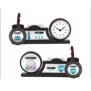 Custom Desk Set with Clock, Pen Stand, and Memo Holder