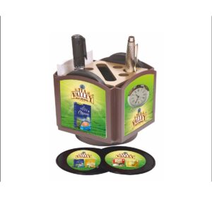 Custom Printed Table Clock & Desk Organizer