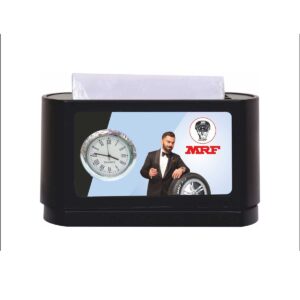 Custom Desk Organizer with Clock and Stationery Holder