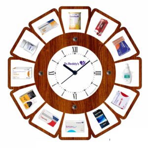 Unique MDF Custom Product Wall Clock | Ideal for Pharmaceutical & Corporate Gifting