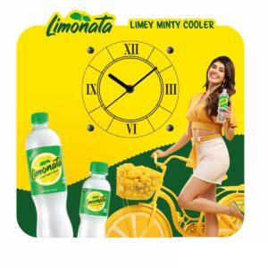 Square MDF Wall Clock with Crystal Plastic Glass | Full Color Custom Branding