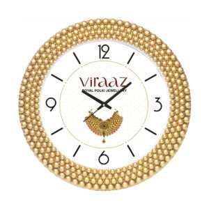 Executive Luxury Gold Beaded Wall Clock (13-Inch) for Premium Corporate Gifting