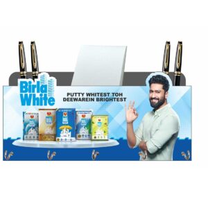 MDF Key Hanger with Accessories Holder | Custom Branding Wall Mount Organizer for Keys and Stationery