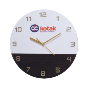 Modern Round MDF Wall Clock for Corporate Custom Branding and Wholesale Gifting