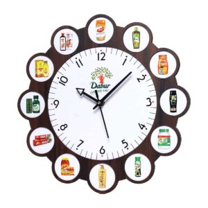 Custom MDF Wall Clock for Corporate Gifting, 11.5" Round Promotional Display with Your Logo