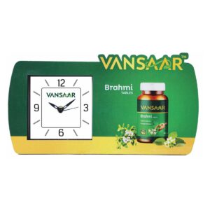 Custom MDF Desk Clock with Coaster, 8" x 4.25" Promotional Table Clock for Corporate Gifting