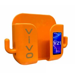 Custom Plastic Phone Holder: Orange 5"x3.5" Wall Hanging & Utility Item