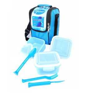 Corporate Lunch Bag Set with Insulated Bag, Two Plastic Containers, and Cutlery