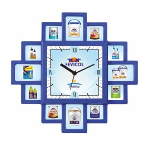 Decorative Branded Clock | 13.5" Square Multi-Panel Promotional Wall Clock