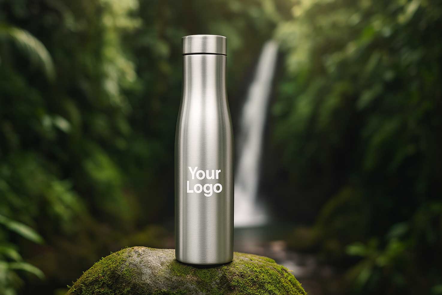 Elegant Stainless Steel Water Bottle 1000ML with Logo