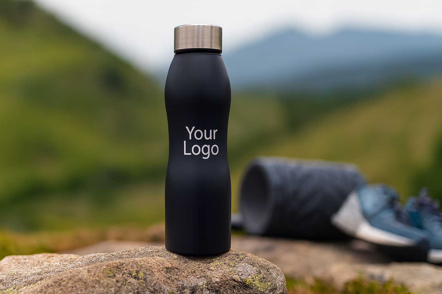 Matte Stainless Steel Water Bottle 1000ML with Logo