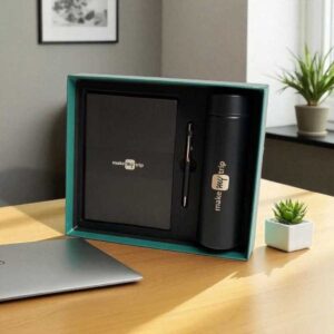 Premium 3-in-1 Corporate Gift Set | Notebook, Bottle & Pen Combo with Custom Branding