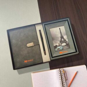 Premium 3-in-1 Corporate Gift Set | Notebook, Pen & Photo Frame Combo with Custom Branding