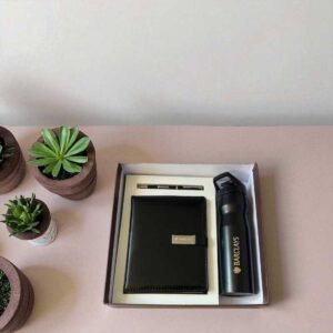 Premium 3-in-1 Corporate Gift Set | Notebook, Bottle & Pen Combo with Custom Branding