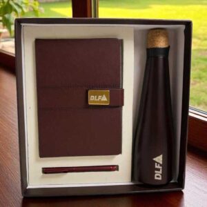 Premium 3-in-1 Corporate Gift Set | Notebook, Bottle & Pen Combo with Custom Branding