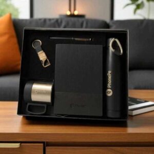 Premium 5-in-1 Corporate Gift Set | Notebook, Bottle, Mug, Pen & Keychain Combo with Custom Branding