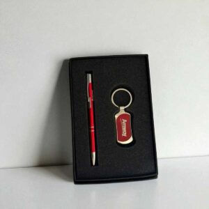 Premium 2-in-1 Corporate Gift Set | Custom Logo Pen & Keychain Combo