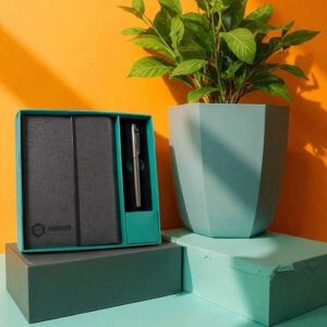 Premium 2-in-1 Corporate Gift Set with Custom Logo | Executive Diary & Pen Combo by Panther Engineers