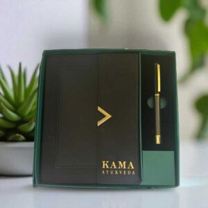 Premium 2-in-1 Corporate Gift Set with Custom Logo | Executive Diary & Pen Combo by Kama Ayurveda