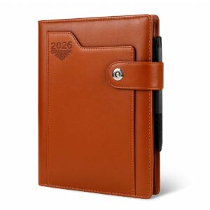 2026 Year B5 Diary with Pen Loop, Flap Closure & Cash Pocket – Premium PU Leather Executive Diary