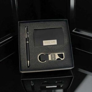 Premium 3-in-1 Corporate Gift Set | Executive Metal Gift Combo with Custom Logo Branding