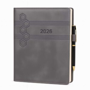 2026 Year B5 Diary with Pen Loop – Modern Embossed PU Leather Planner