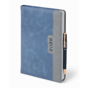 2026 Year B5 Diary with Pen Loop | Dual-Tone PU Leatherette Finish Executive Diary | Custom Branding Corporate Gift Diary