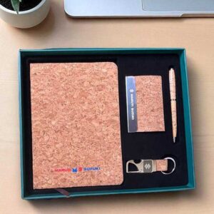 Premium Eco-Friendly 4-in-1 Corporate Gift Set | Custom Logo Sustainable Gift Combo