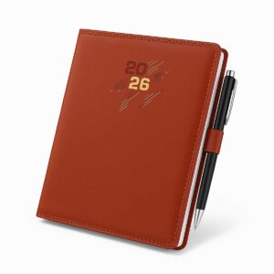 Leatherette Finish 2026 Year B5 Diary with Ribbon Bookmark – Custom Branding Option