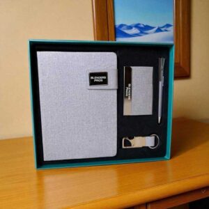 Premium Grey 4-in-1 Corporate Gift Set | Custom Logo Executive Gift Combo
