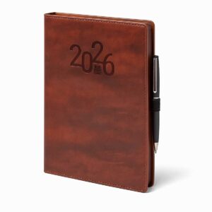 2026 Year B5 Diary with Pen Loop – Premium Leather-Finish Corporate Diary