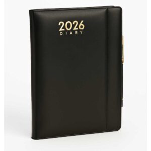 2026 Year B5 Diary with Pen Loop – Elegant PU Leatherette Finish Corporate Planner